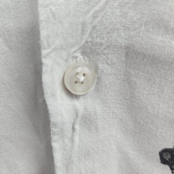 Urban Outfitters UO White Black Floral Button Down Shirt Size XXL - Picture 5 of 8